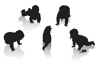 Image showing silhouettes of childhood