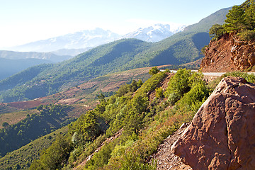 Image showing the    dades valley in atlas snow street