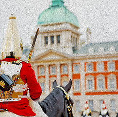 Image showing for    the queen in london england horse and cavalry 