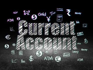 Image showing Money concept: Current Account in grunge dark room