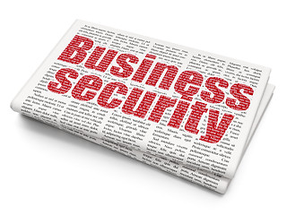 Image showing Security concept: Business Security on Newspaper background