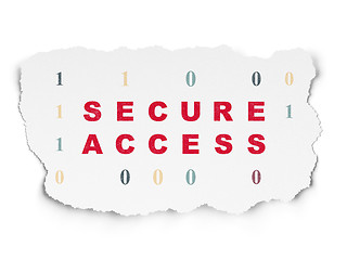 Image showing Safety concept: Secure Access on Torn Paper background