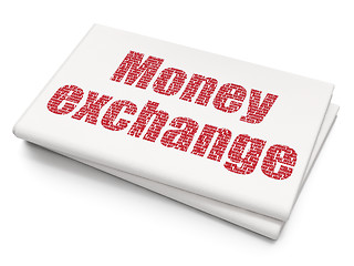 Image showing Banking concept: Money Exchange on Blank Newspaper background