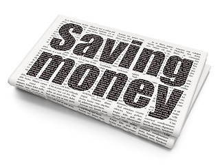 Image showing Business concept: Saving Money on Newspaper background