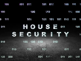 Image showing Safety concept: House Security in grunge dark room