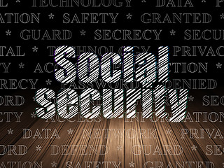 Image showing Privacy concept: Social Security in grunge dark room