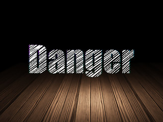 Image showing Security concept: Danger in grunge dark room