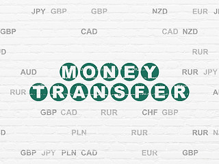 Image showing Money concept: Money Transfer on wall background