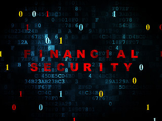Image showing Privacy concept: Financial Security on Digital background