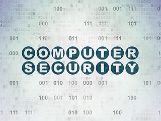 Image showing Protection concept: Computer Security on Digital Paper background