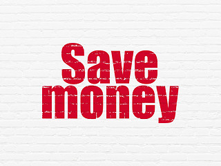Image showing Money concept: Save Money on wall background