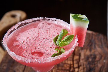 Image showing Watermelon frozen cocktail