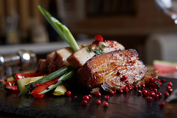 Image showing Roasted pork