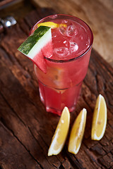 Image showing Homemade watermelon lemonade 