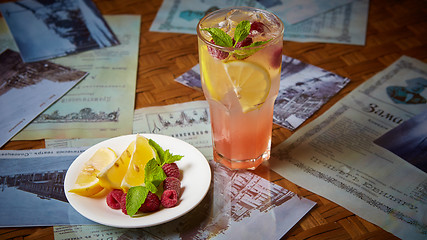 Image showing Refreshing homemade lemonade