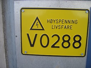 Image showing High voltage sign