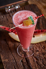 Image showing Healthy watermelon smoothie