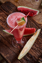 Image showing Healthy watermelon smoothie