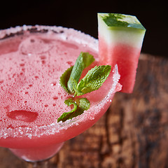 Image showing Watermelon frozen cocktail