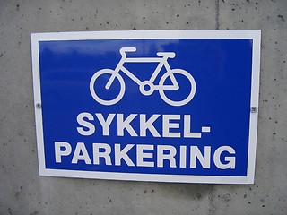 Image showing Bicycle parking sign