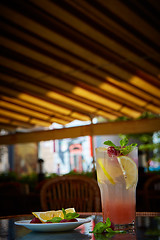 Image showing Refreshing homemade lemonade