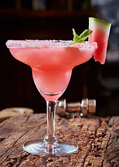 Image showing Watermelon frozen cocktail