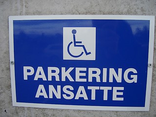 Image showing Disabled parking space for employees