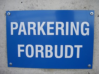 Image showing No parking