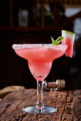 Image showing Watermelon frozen cocktail