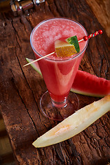 Image showing Healthy watermelon smoothie