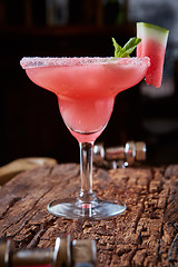 Image showing Watermelon frozen cocktail