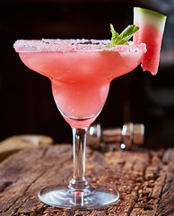 Image showing Watermelon frozen cocktail