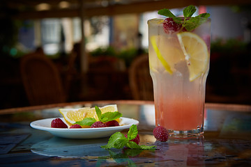 Image showing Refreshing homemade lemonade