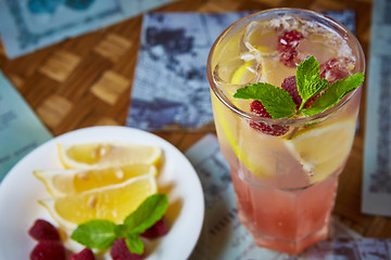 Image showing Refreshing homemade lemonade