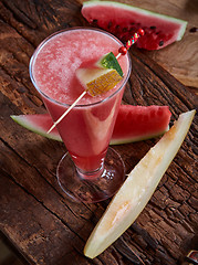 Image showing Healthy watermelon smoothie