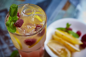 Image showing Refreshing homemade lemonade