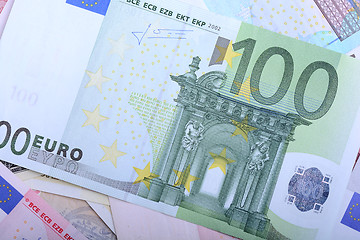 Image showing European banknotes, Euro currency from Europe, Euros.