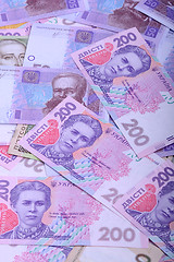 Image showing european money, ukrainian hryvnia close up