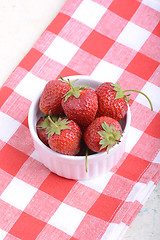 Image showing Fresh ripe perfect strawberry - health food 