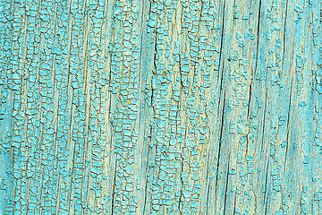 Image showing Texture of Wood blue panel for background