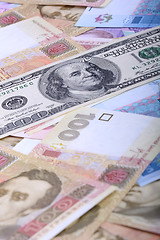 Image showing Ukrainian hryvnia and the american dollars