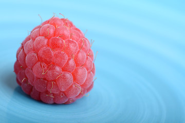 Image showing Fresh sweet raspberries close up