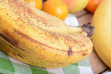 Image showing fruits, mandarin and bananas, food