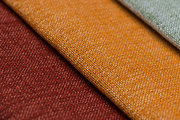 Image showing Multi color fabric texture samples