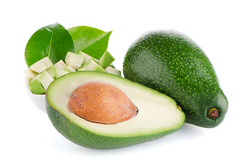 Image showing Avocados on white 