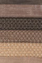 Image showing Multi color fabric texture samples