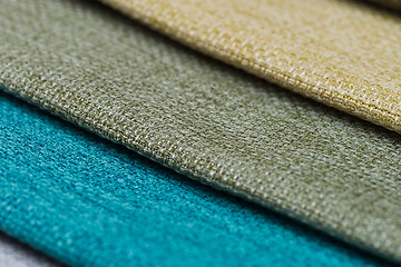 Image showing Multi color fabric texture samples