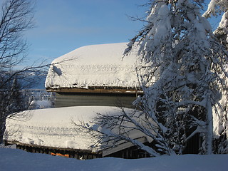 Image showing House coverd in snow