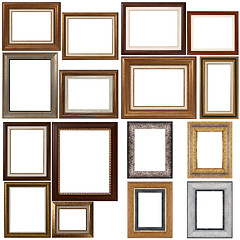 Image showing Set of wooden frames