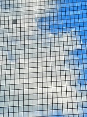 Image showing Skycraper clouds  reflections